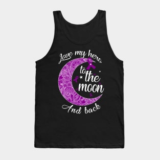 love pancreatic cancer hero to the moon Tank Top